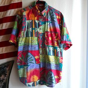 Vtg Colorful Cottage Core Shirt